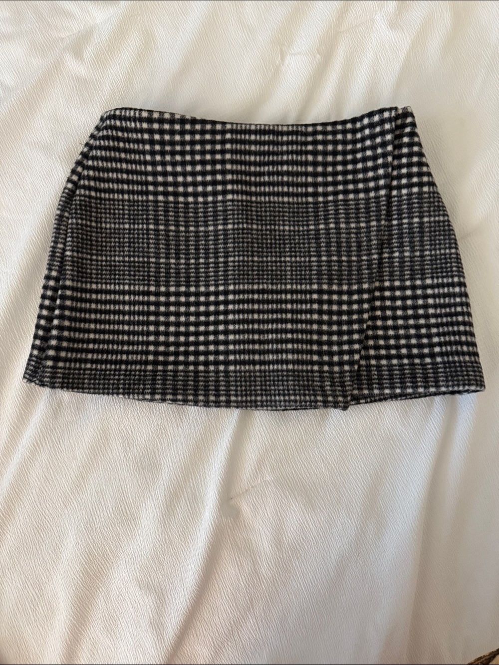 Classic Black and White Plaid Mini Skort - Women
